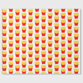 French Fries Pattern Geschenkpapier (Flach)