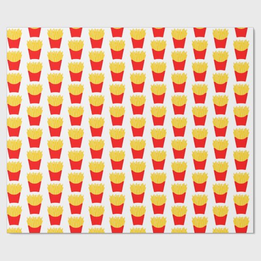 French Fries Pattern Geschenkpapier (Flach)