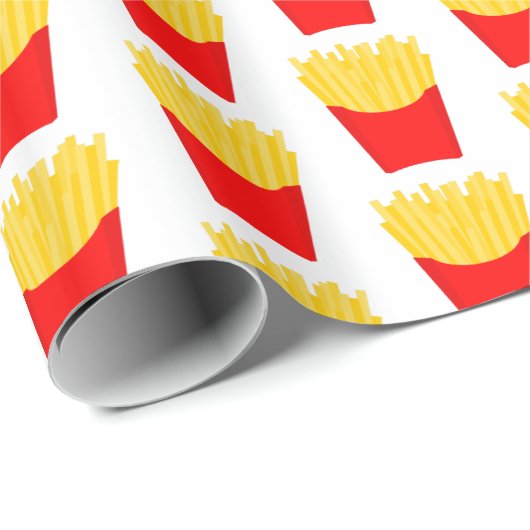 French Fries Pattern Geschenkpapier (Rolleneckpunkt)