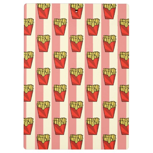 French Fries Pattern Klemmbrett (Rückseite)