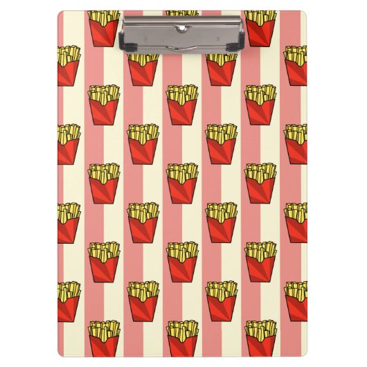 French Fries Pattern Klemmbrett (Vorderseite)