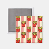 French Fries Pattern Magnet (Vorderseite/Rückseite)