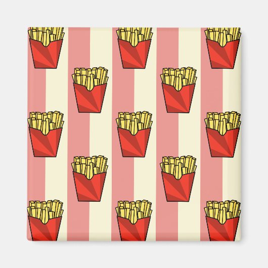 French Fries Pattern Magnet (Vorne)