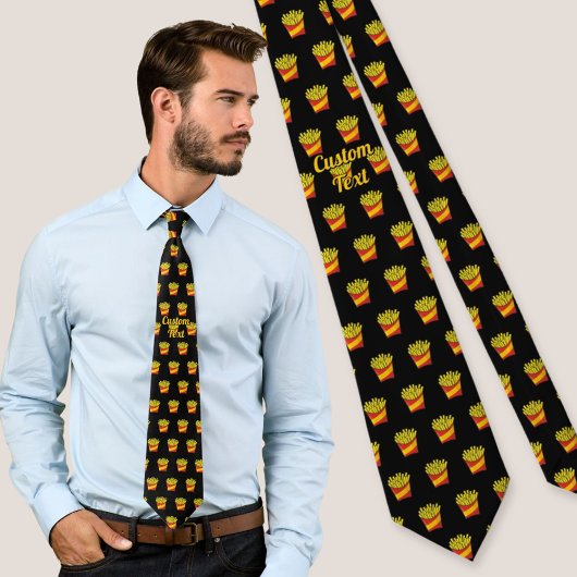 French Fries Pattern Necktie Krawatte