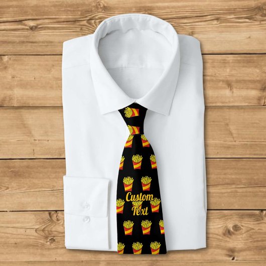 French Fries Pattern Necktie Krawatte