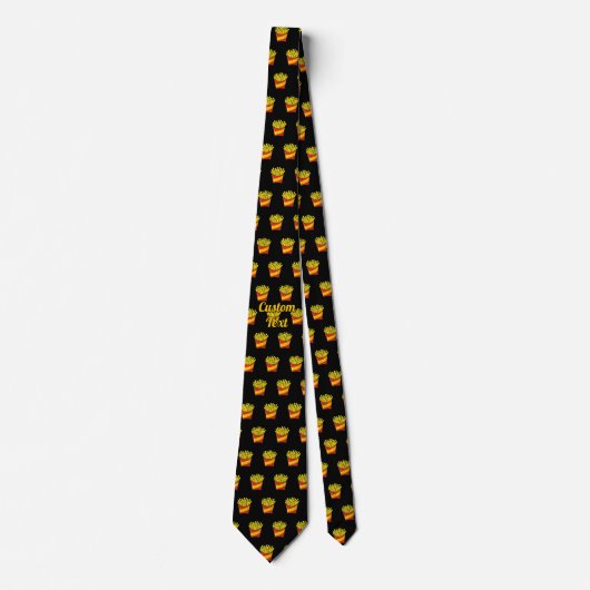 French Fries Pattern Necktie Krawatte (Vorderseite)