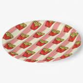 French Fries Pattern Pappteller (Schrägansicht)