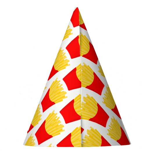 French Fries Pattern Partyhütchen (Rückseite)