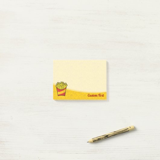 French Fries Post-it Klebezettel (Auf Schreibtisch)