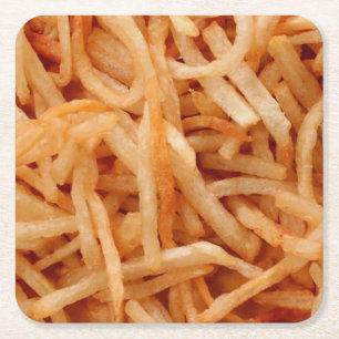 French Fries Potato Fry Rechteckiger Pappuntersetzer