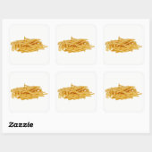 French Fries Quadratischer Aufkleber (Blatt)