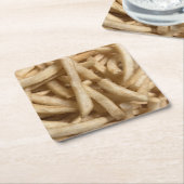 French Fries Rechteckiger Pappuntersetzer (angewinkelt)