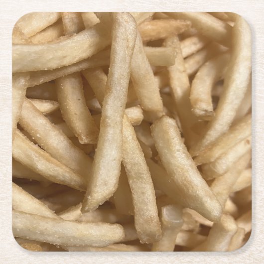 French Fries Rechteckiger Pappuntersetzer (Vorderseite)