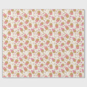 French Fries Retro Valentine Geschenkpapier (Flach)
