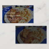 French Fries Shrimp Crab Cakes Fish Tartar Visitenkarte (Vorne/Hinten)