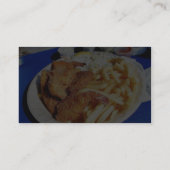 French Fries Shrimp Crab Cakes Fish Tartar Visitenkarte (Rückseite)