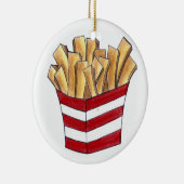 French Fries Small Fry Chips Fast Food Feinschmeck Keramik Ornament (Rechts)