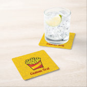 French Fries Square Paper Untersetzer (Vor Ort)