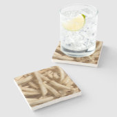 French Fries Steinuntersetzer (Seitenansicht)