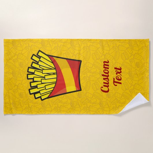 French Fries Strandtuch (Vorderseite)