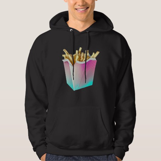 French Fries Vaporwave Retrowave Aesthetic Hoodie (Vorderseite)