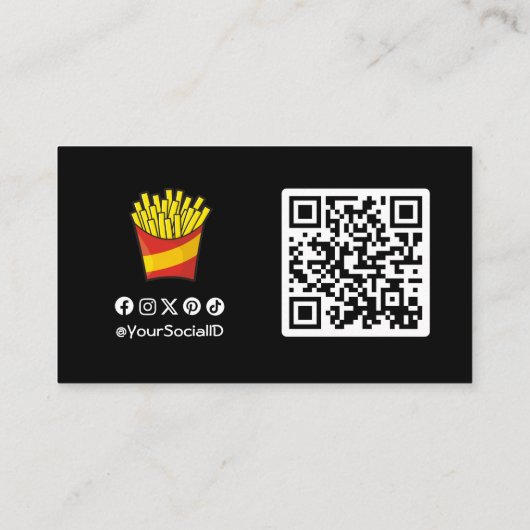 French Fries Visitenkarte (Rückseite)