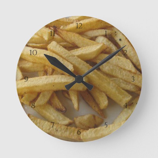 French Fries Wall Clock Runde Wanduhr (Vorderseite)