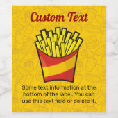 French Fries Weinetikett (Einzelnes Label)