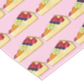 French Fruit Custard Tart Dessert Pie Slice Backen Tischdecke (Schrägansicht)