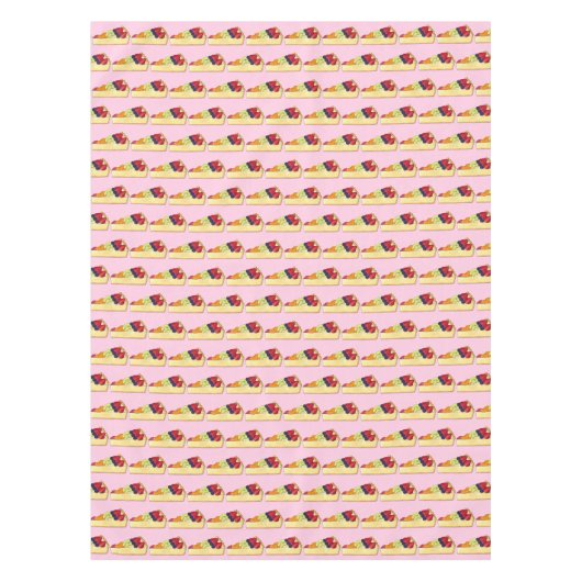 French Fruit Custard Tart Dessert Pie Slice Backen Tischdecke (Vorderseite)