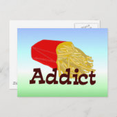 French Fry Addict Postkarte (Vorne/Hinten)
