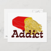 French Fry Addict Postkarte (Vorne/Hinten)