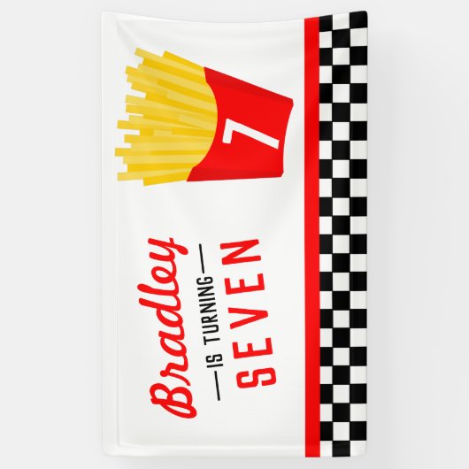 French Fry Birthday Party Banner (Vertikal)