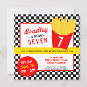 French Fry Birthday Party Einladung (Vorderseite)