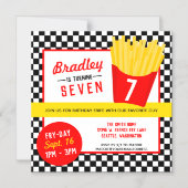 French Fry Birthday Party Magneteinladung (Vorderseite)