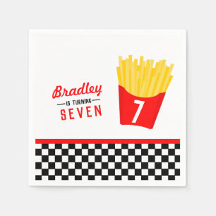 French Fry Birthday Party Serviette