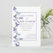 French Garden Bluebell Blume Brautparty Einladung (Stehend Vorderseite)