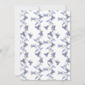 French Garden Bluebell Blume Brautparty Einladung (Rückseite)