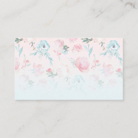 French Garden Floral Brautparty Gift Registry Begleitkarte (Rückseite)