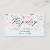 French Garden Floral Brautparty Gift Registry Begleitkarte (Vorderseite)