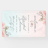 French Garden Peony Brautparty Empfang Banner (Horizontal)