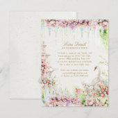 French Garden Wedding Accommodation Enclosure Card Begleitkarte (Vorne/Hinten)