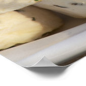 French goat cheese - chevre - with herbs on a poster (Ecke)