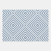 French Gray Diamond Zickzack Geschenkpapier Set (Vorderseite 2)