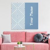 French Gray Diamond Zickzack mit Namen @ Emporiomo Leinwanddruck (Insitu (Wohnzimmer))