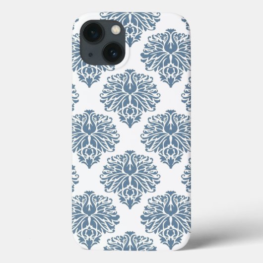 French Gray Elegant Damask Case-Mate iPhone Hülle (Rückseite)