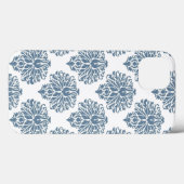 French Gray Elegant Damask Case-Mate iPhone Hülle (Rückseite (Horizontal))