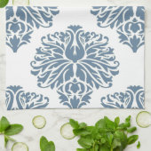 French Gray Elegant Damask Handtuch (Gefaltet)