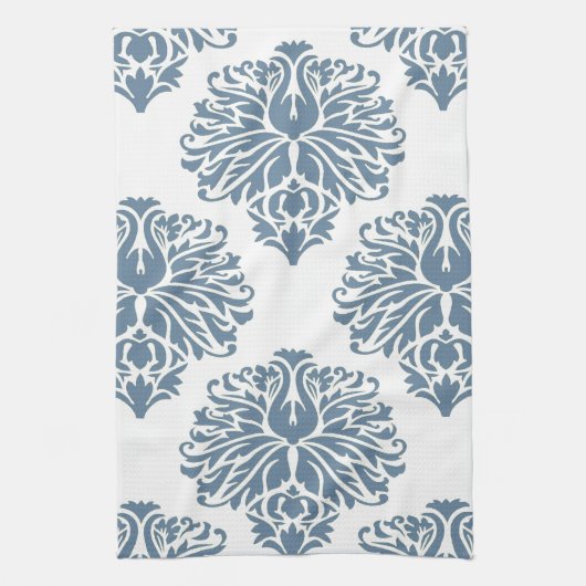 French Gray Elegant Damask Handtuch (Vertikal)