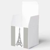 French Gray Paris Themed Eiffel Tower Geschenkschachtel (Geöffnet)